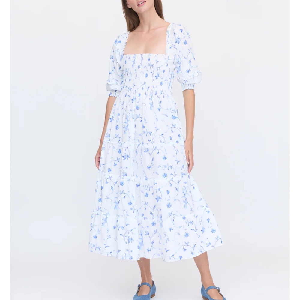 Hill House Nesli Nap Dress Blue Botanical